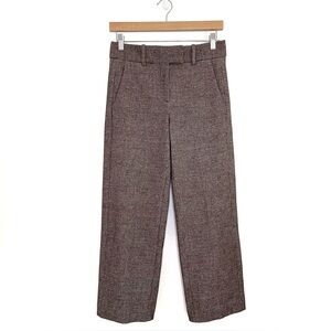Circolo 1901 Brushed Cotton Fleece Cropped Trouser Houndstooth Pant IT 38 US XS